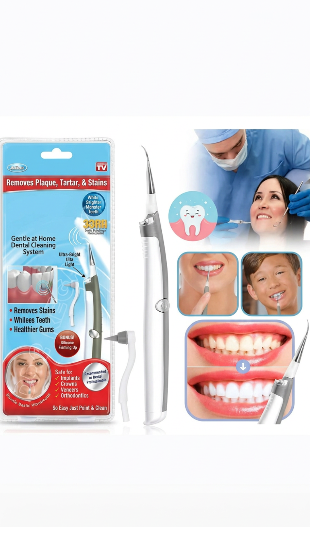 Limpiador Dental Sonic Pic con luz LED